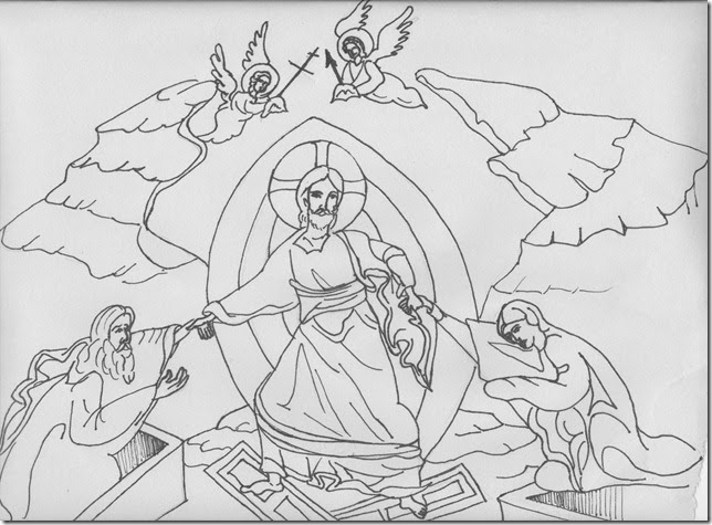 Claytonopolis: Icon Writing With Kids–By Death He Conquered Death…